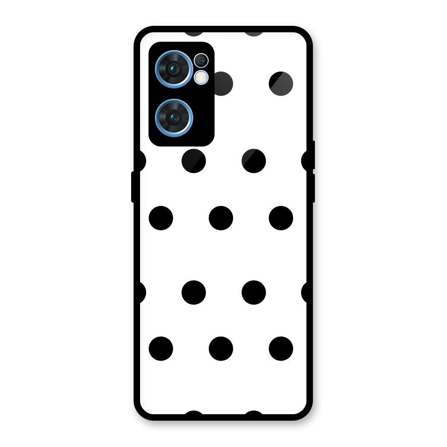 Royal Polka Dots Glass Back Case for Oppo Reno7 5G