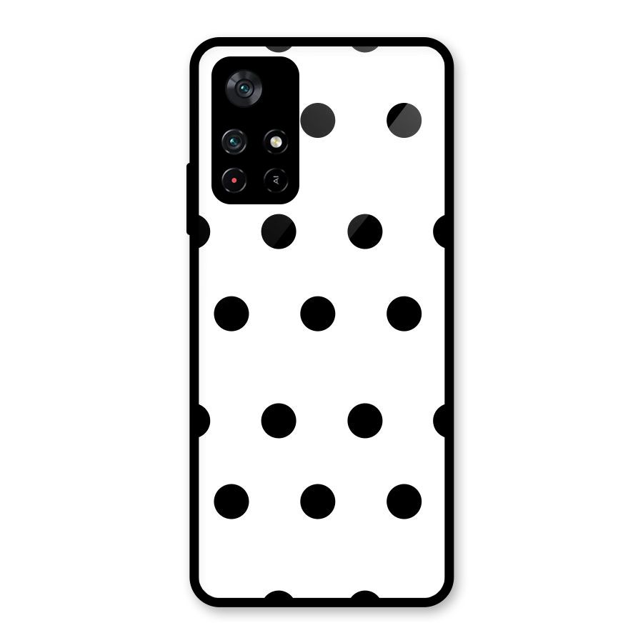 Royal Polka Dots Glass Back Case for Poco M4 Pro 5G