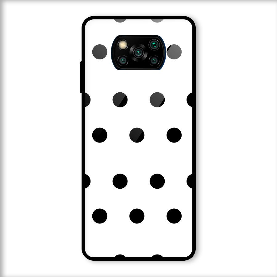 Royal Polka Dots Glass Back Case for Poco X3