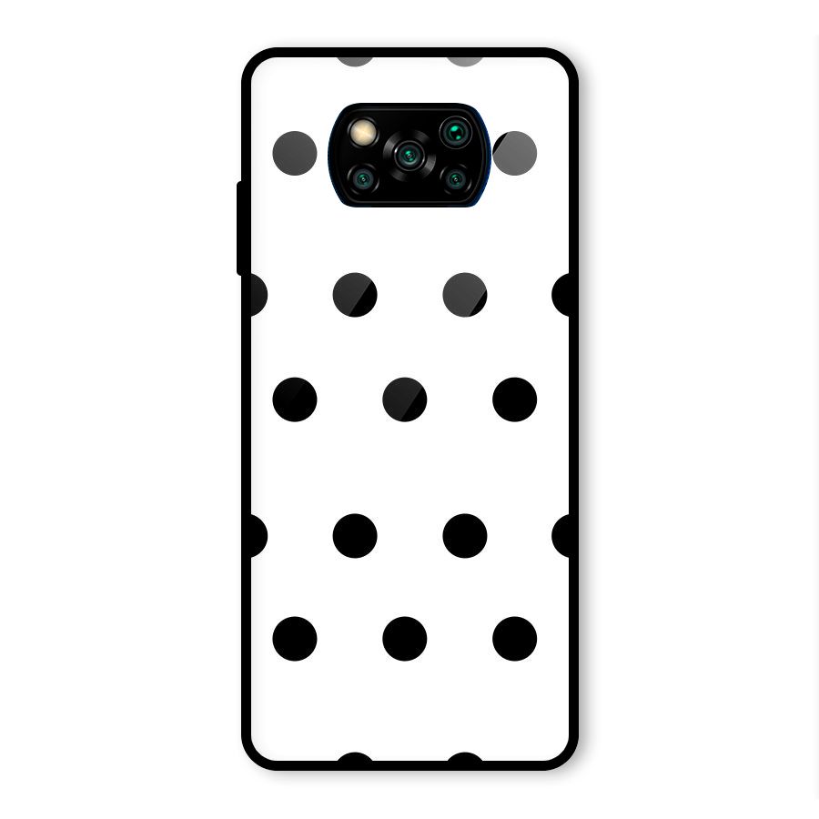 Royal Polka Dots Glass Back Case for Poco X3 Pro