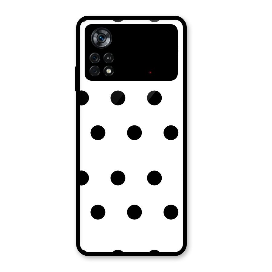 Royal Polka Dots Glass Back Case for Poco X4 Pro 5G