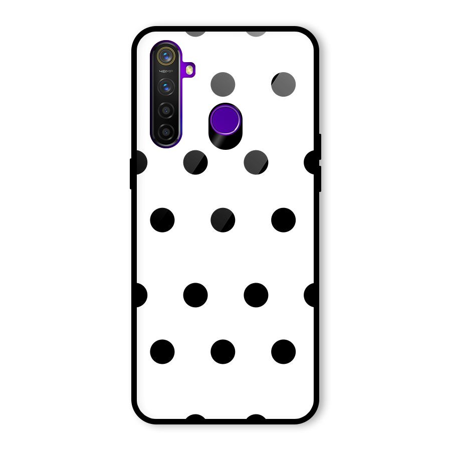 Royal Polka Dots Glass Back Case for Realme 5 Pro