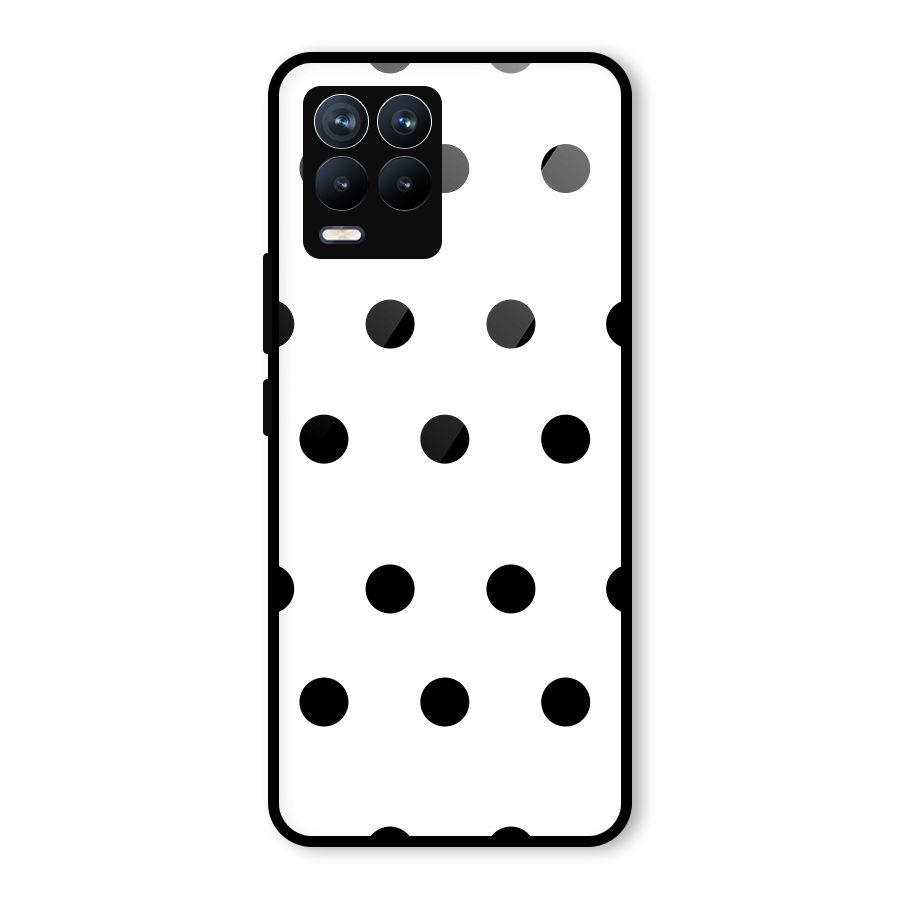 Royal Polka Dots Glass Back Case for Realme 8 Pro