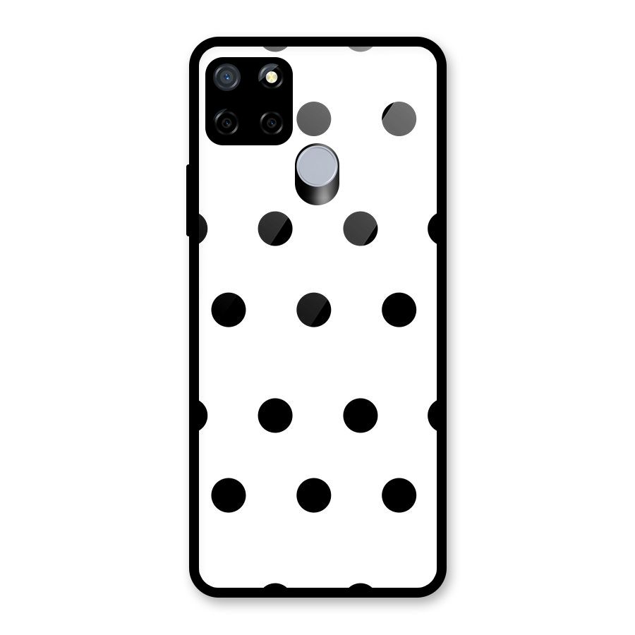 Royal Polka Dots Glass Back Case for Realme C15