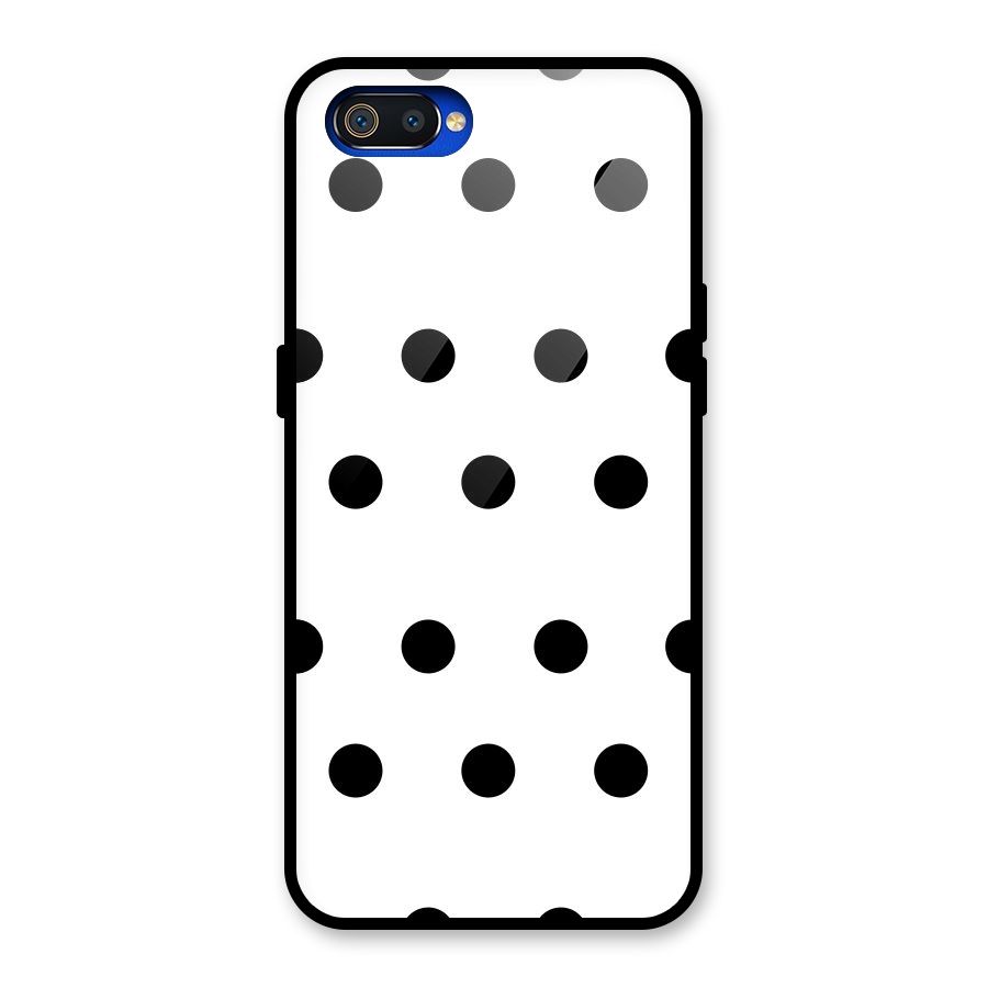 Royal Polka Dots Glass Back Case for Realme C2