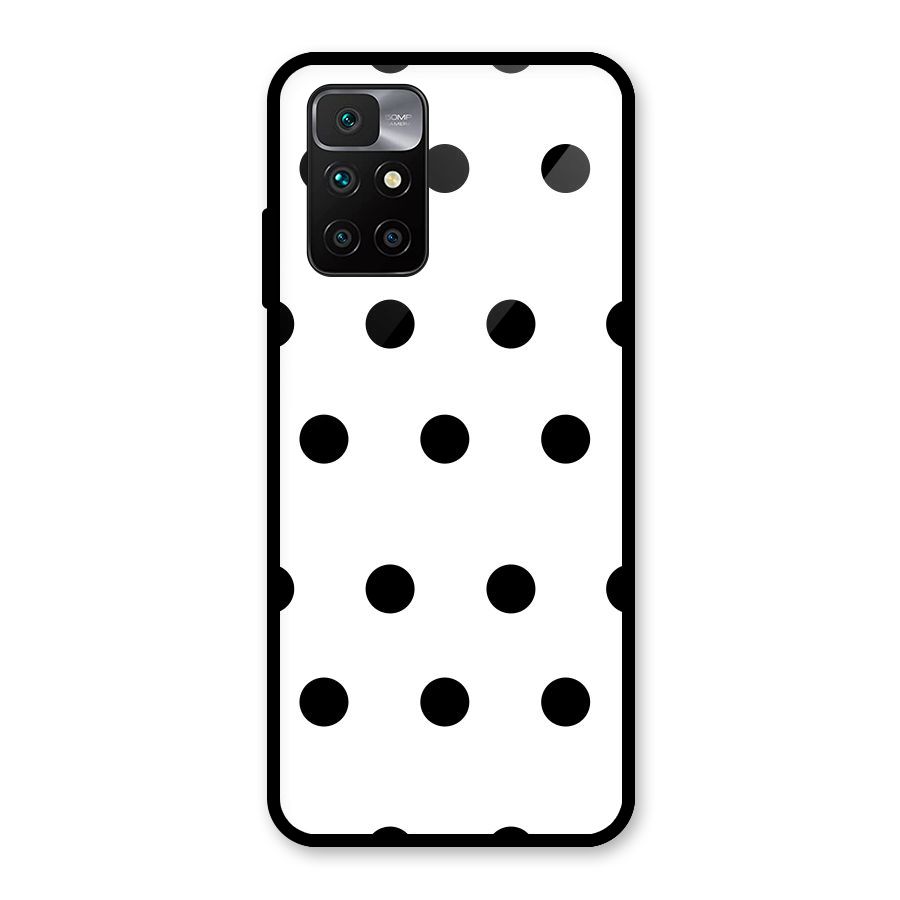 Royal Polka Dots Glass Back Case for Redmi 10 Prime