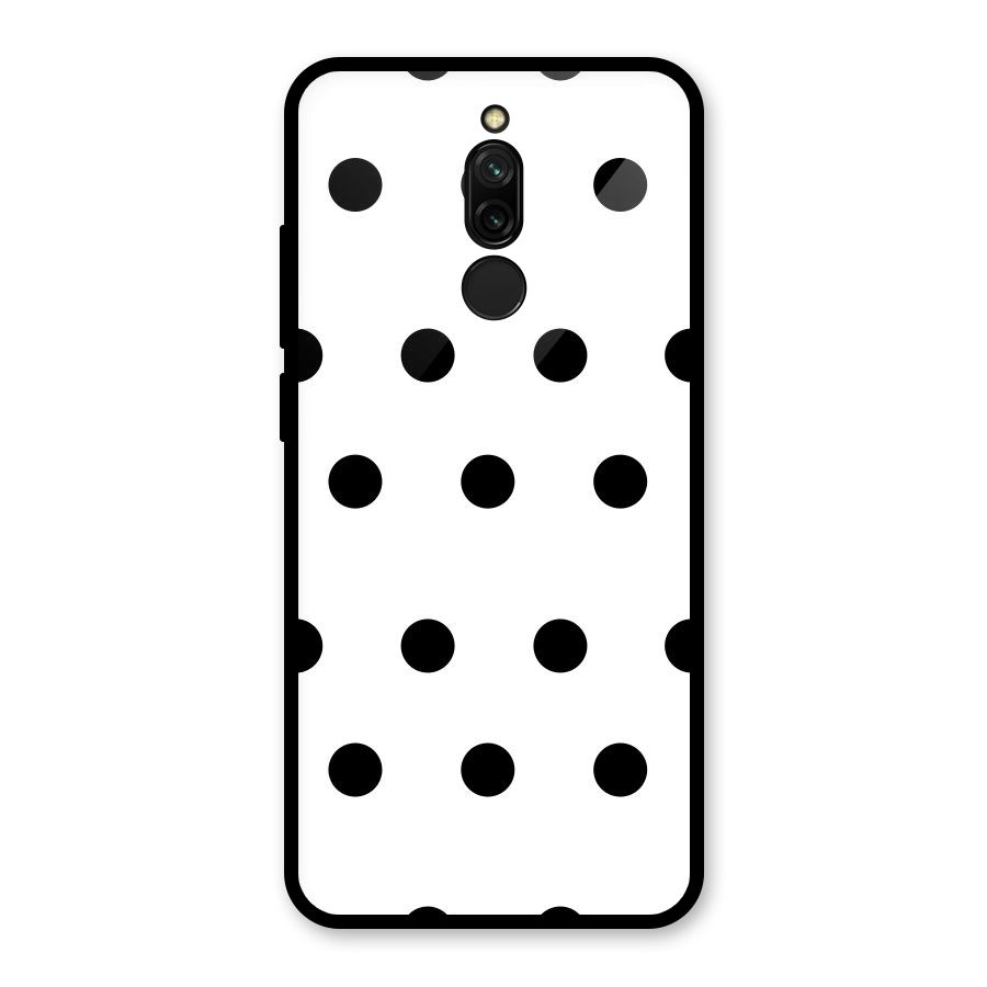 Royal Polka Dots Glass Back Case for Redmi 8