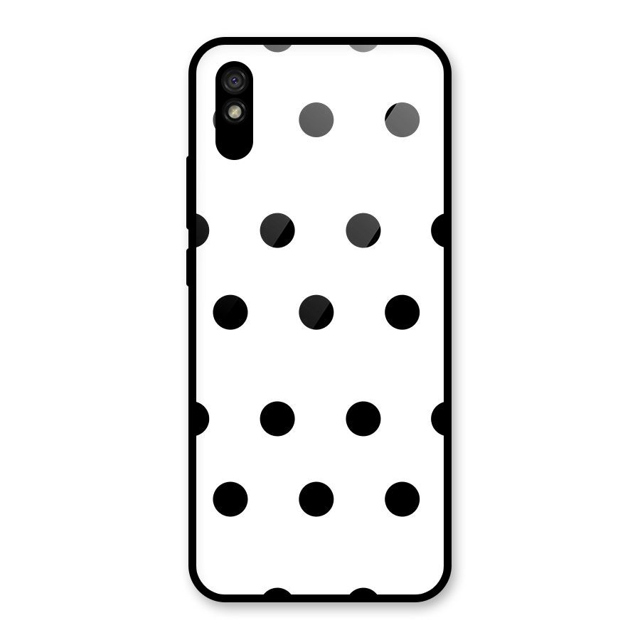 Royal Polka Dots Glass Back Case for Redmi 9i