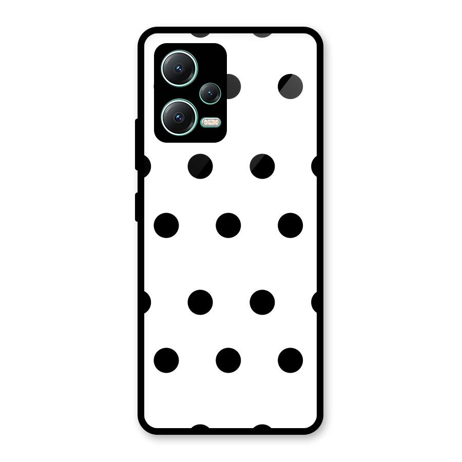 Royal Polka Dots Glass Back Case for Redmi Note 12 5G