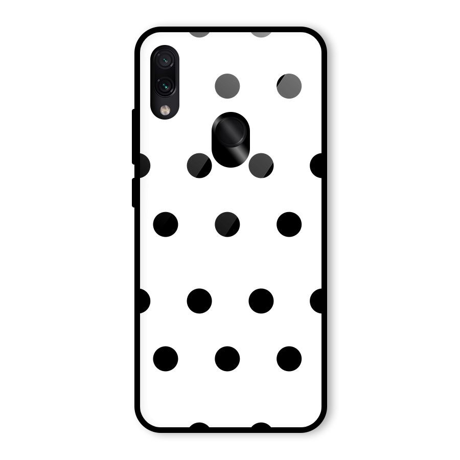 Royal Polka Dots Glass Back Case for Redmi Note 7S