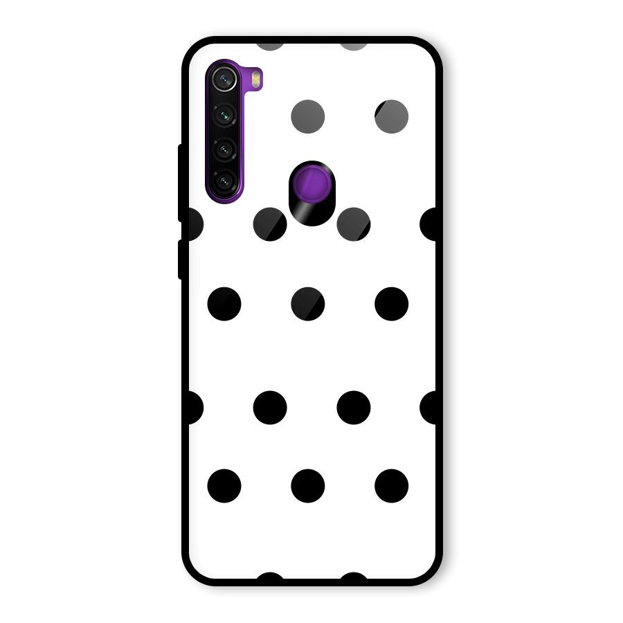 Royal Polka Dots Glass Back Case for Redmi Note 8