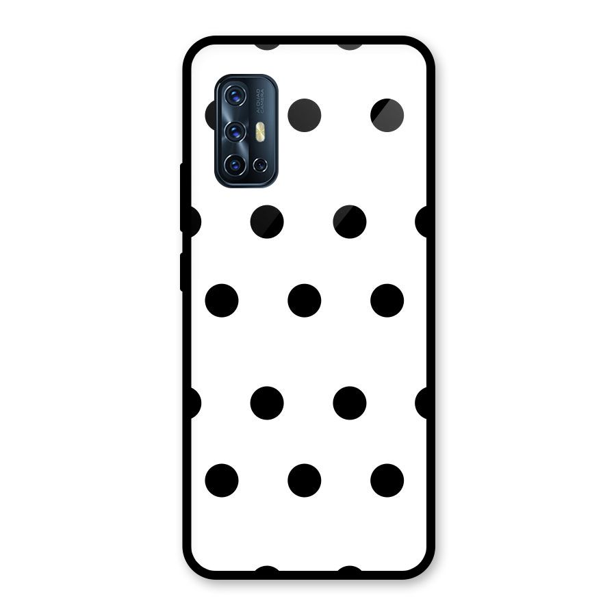 Royal Polka Dots Glass Back Case for Vivo V17