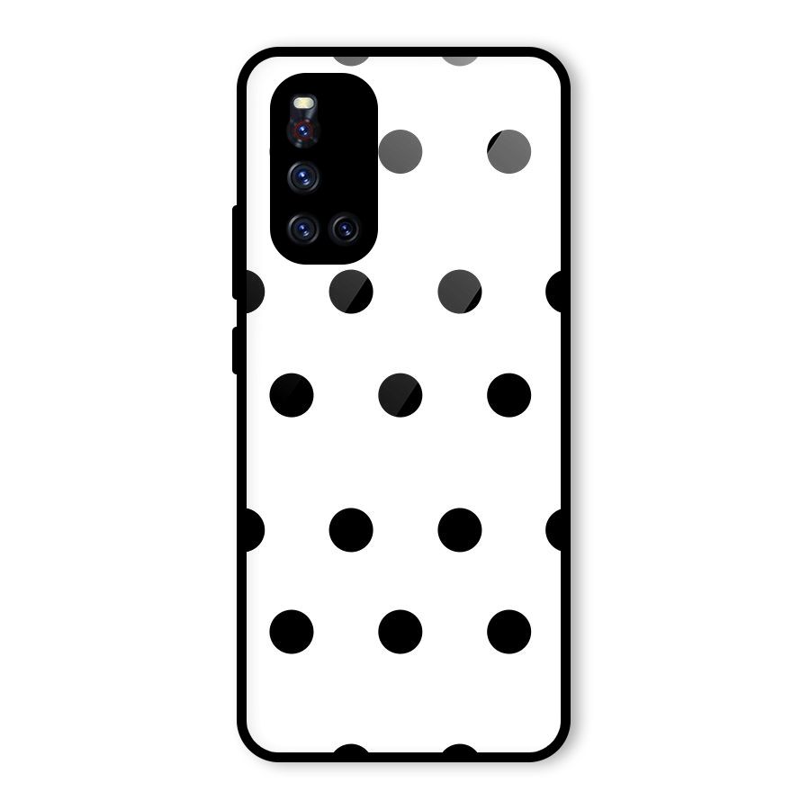 Royal Polka Dots Glass Back Case for Vivo V19