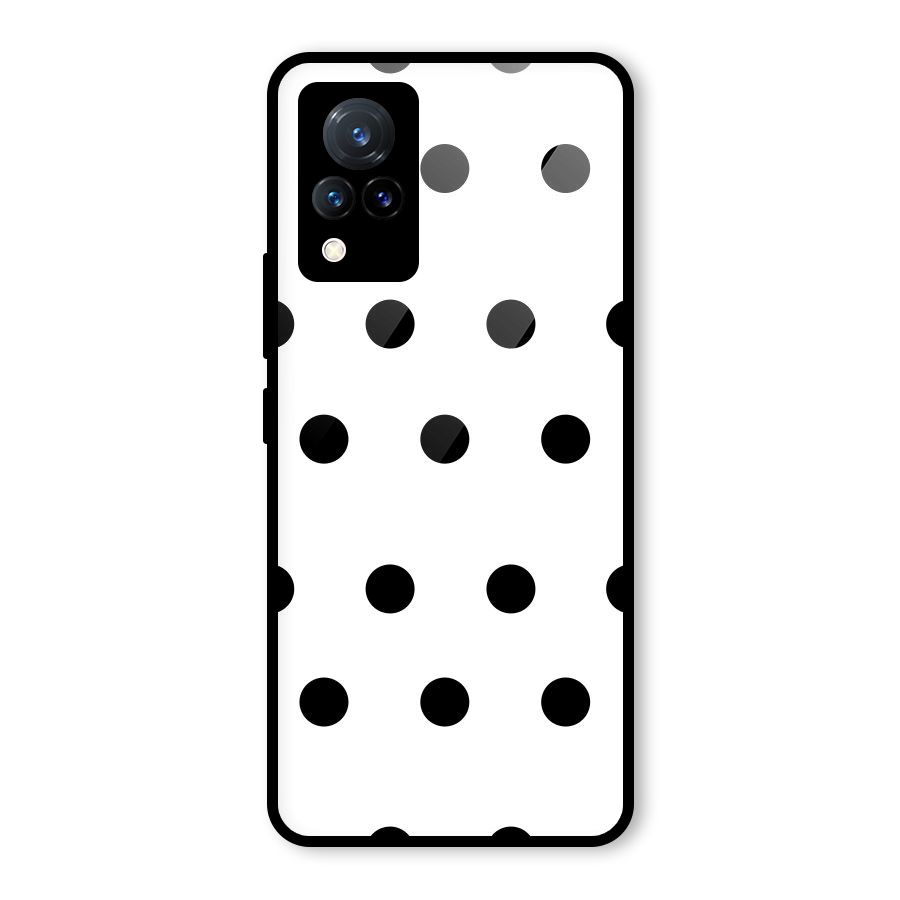 Royal Polka Dots Glass Back Case for Vivo V21 5G