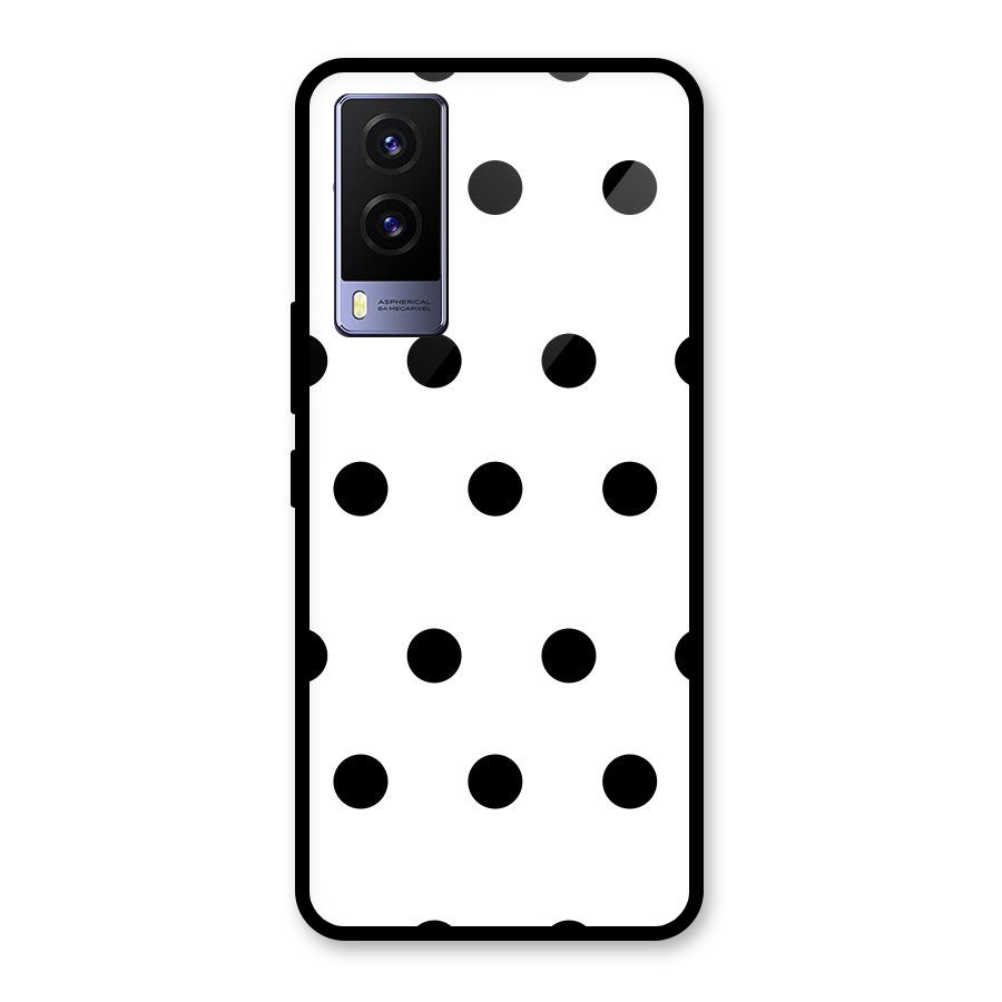 Royal Polka Dots Glass Back Case for Vivo V21e 5G