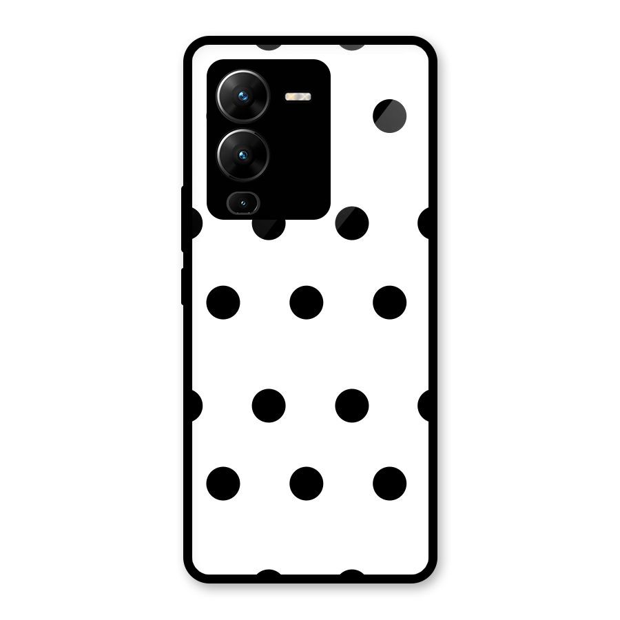 Royal Polka Dots Glass Back Case for Vivo V25 Pro