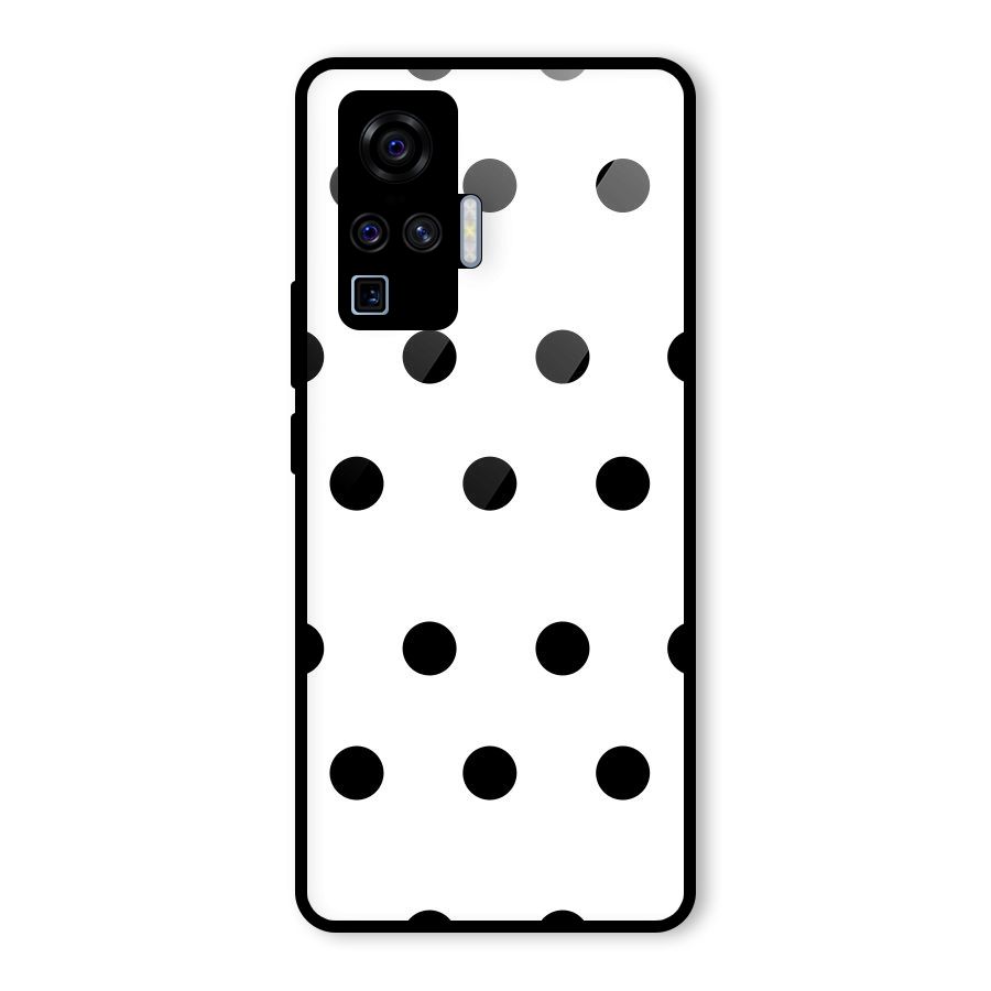 Royal Polka Dots Glass Back Case for Vivo X50 Pro