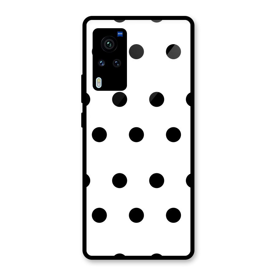 Royal Polka Dots Glass Back Case for Vivo X60 Pro
