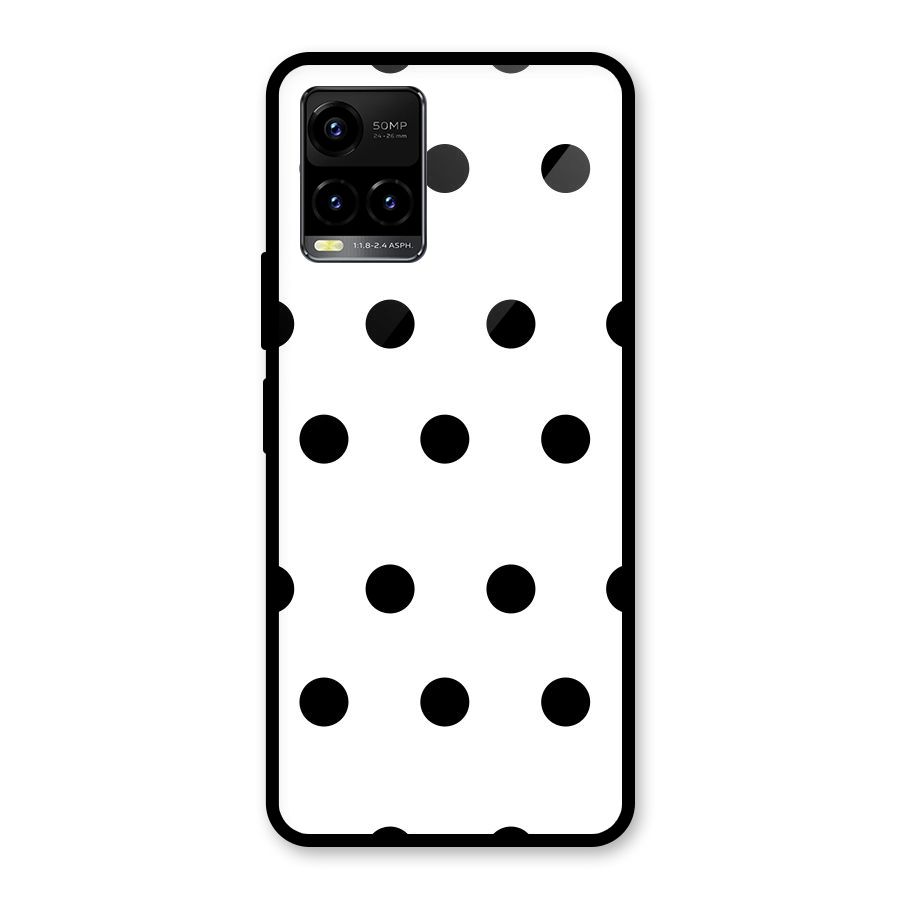 Royal Polka Dots Glass Back Case for Vivo Y21T