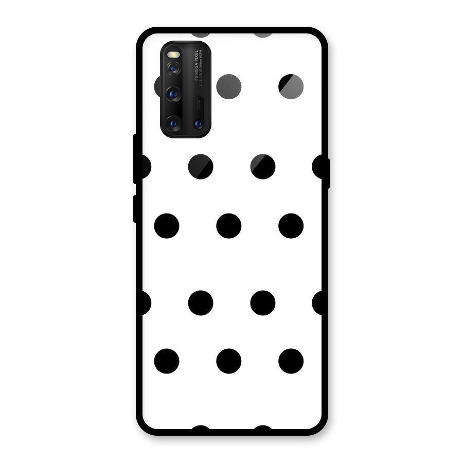 Royal Polka Dots Glass Back Case for Vivo iQOO 3