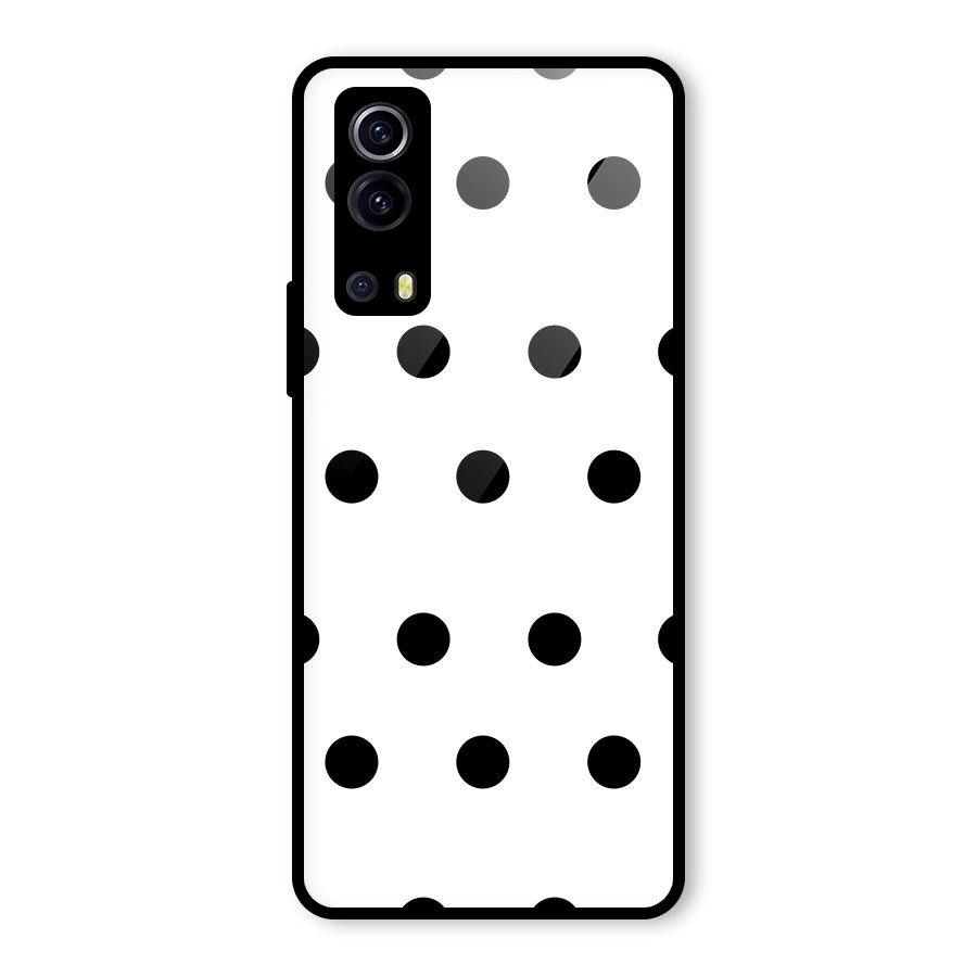 Royal Polka Dots Glass Back Case for Vivo iQOO Z3