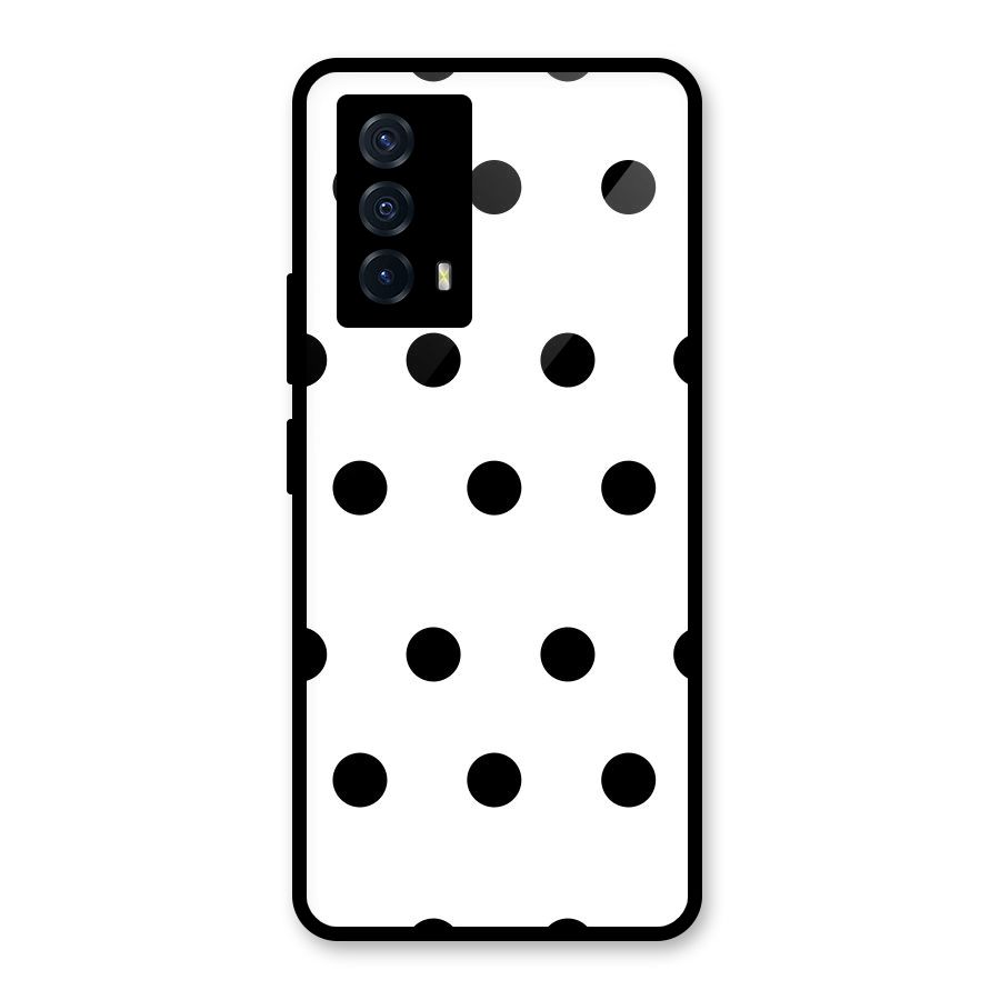 Royal Polka Dots Glass Back Case for Vivo iQOO Z5