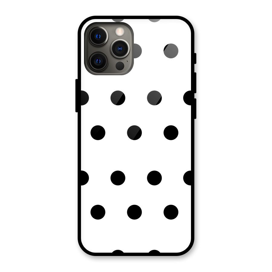 Royal Polka Dots Glass Back Case for iPhone 12 Pro Max