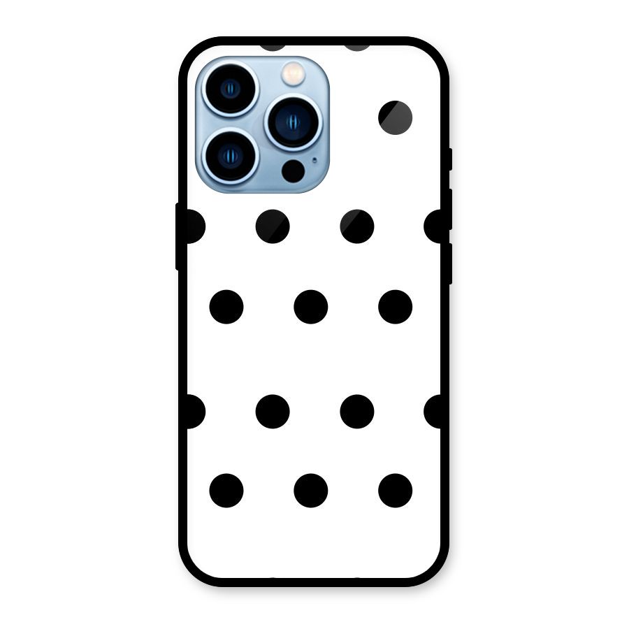 Royal Polka Dots Glass Back Case for iPhone 13 Pro