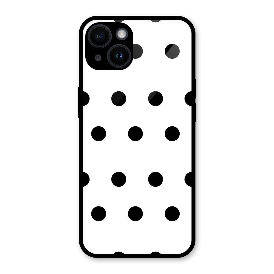 Royal Polka Dots Glass Back Case for iPhone 14