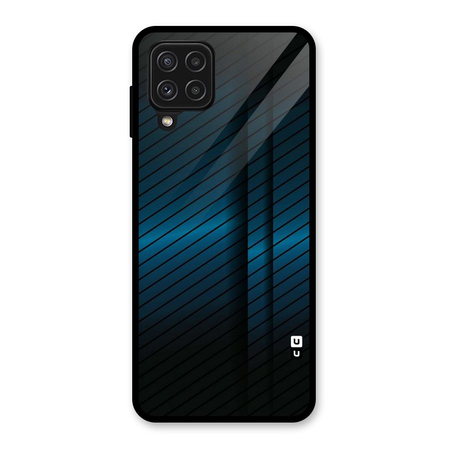 Royal Shade Blue Glass Back Case for Galaxy A22 4G