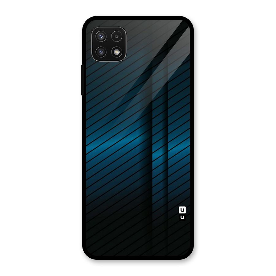 Royal Shade Blue Glass Back Case for Galaxy A22 5G