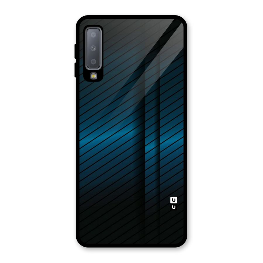 Royal Shade Blue Glass Back Case for Galaxy A7 (2018)
