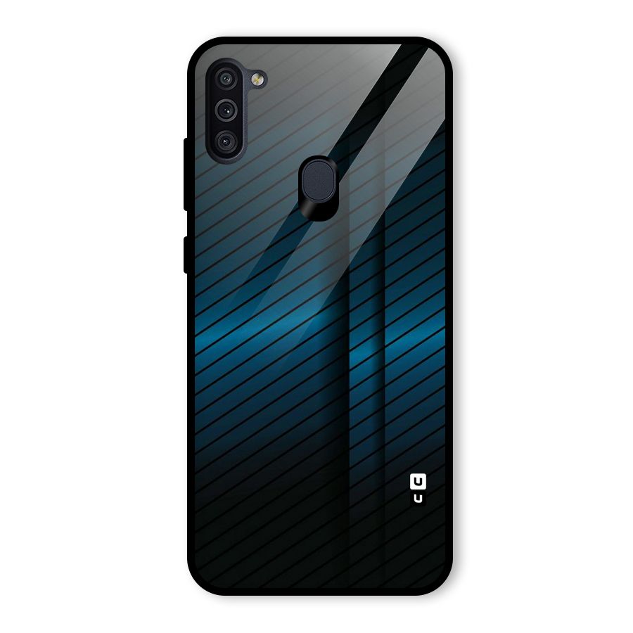 Royal Shade Blue Glass Back Case for Galaxy M11