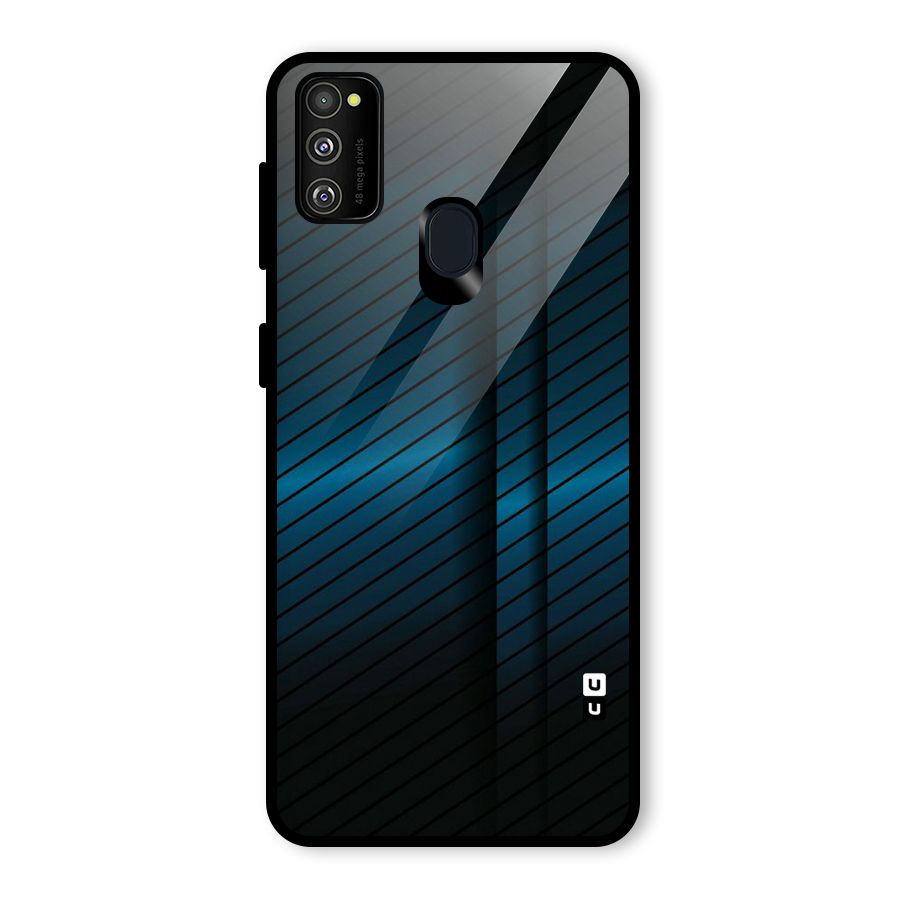 Royal Shade Blue Glass Back Case for Galaxy M30s