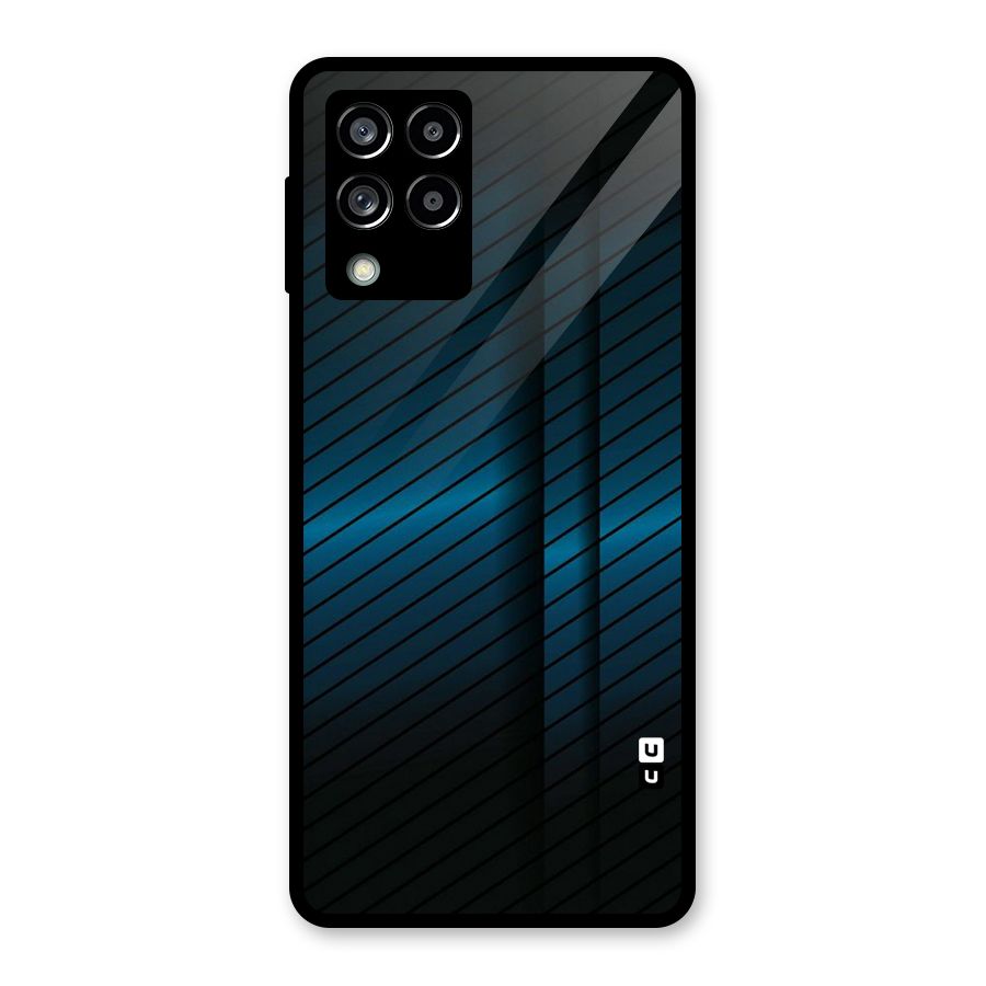 Royal Shade Blue Glass Back Case for Galaxy M53 5G