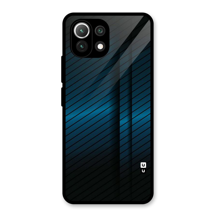 Royal Shade Blue Glass Back Case for Mi 11 Lite NE 5G