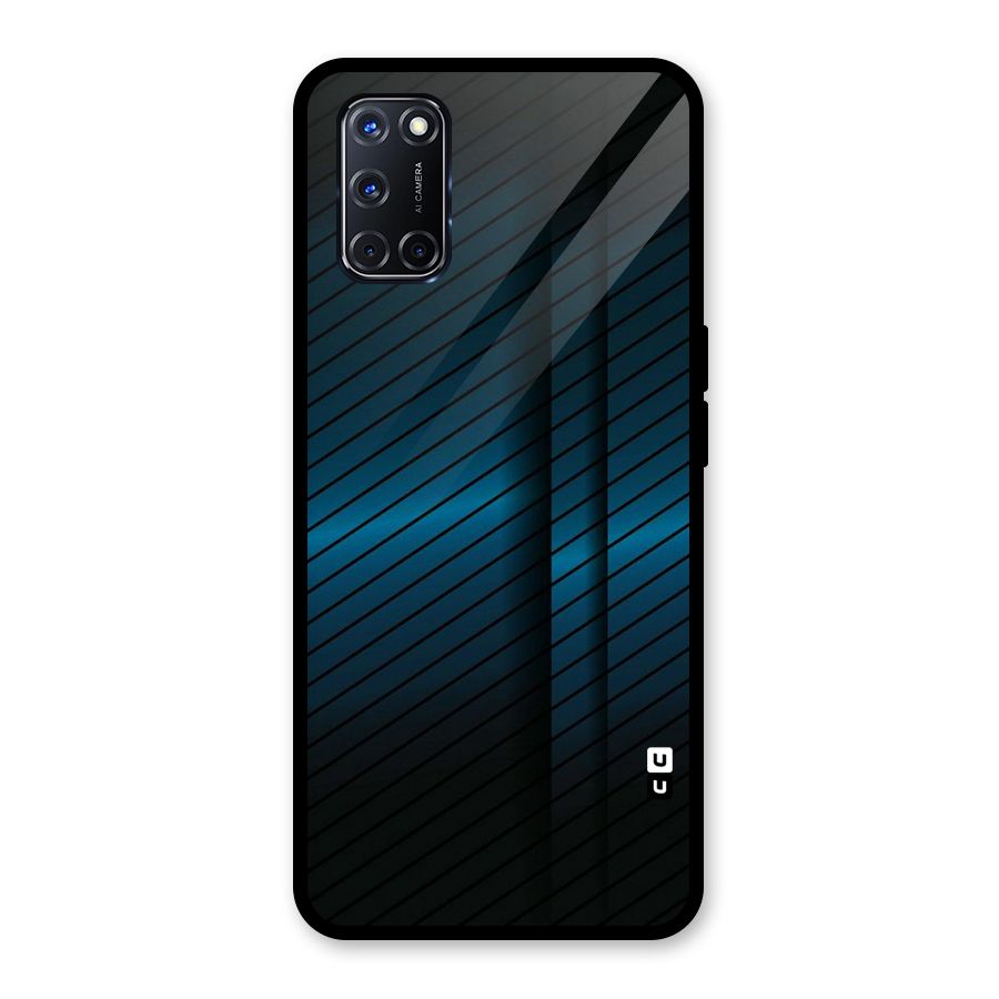 Royal Shade Blue Glass Back Case for Oppo A52