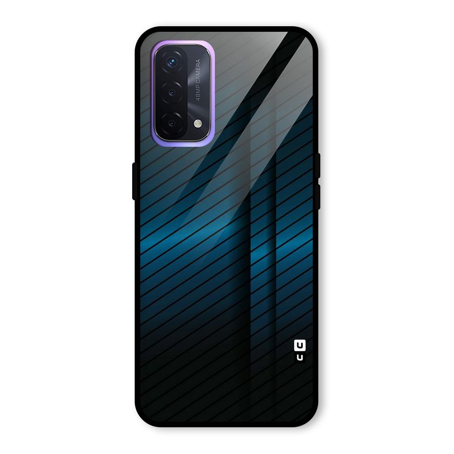 Royal Shade Blue Glass Back Case for Oppo A74 5G