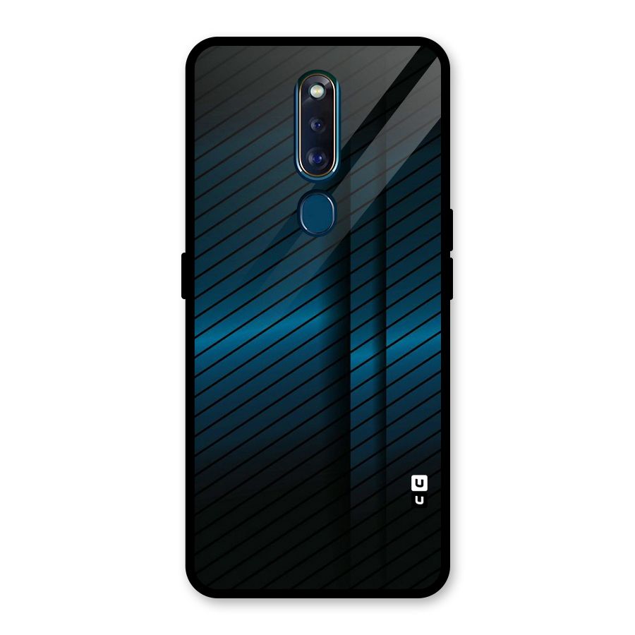 Royal Shade Blue Glass Back Case for Oppo F11 Pro