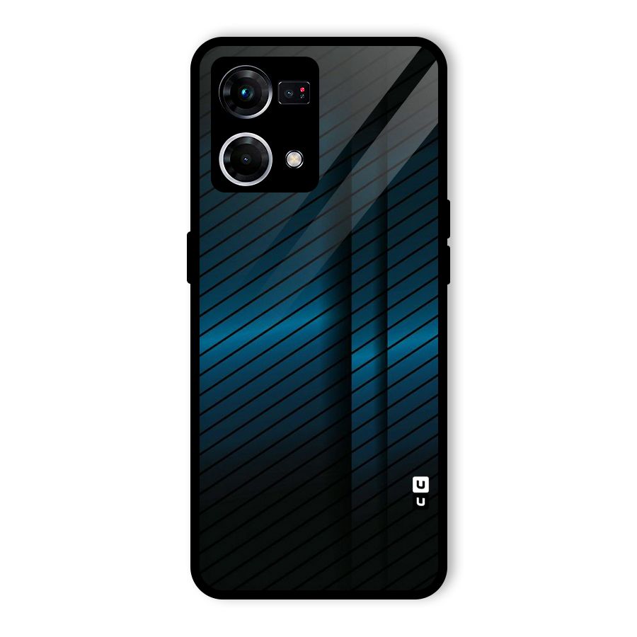 Royal Shade Blue Glass Back Case for Oppo F21s Pro 4G