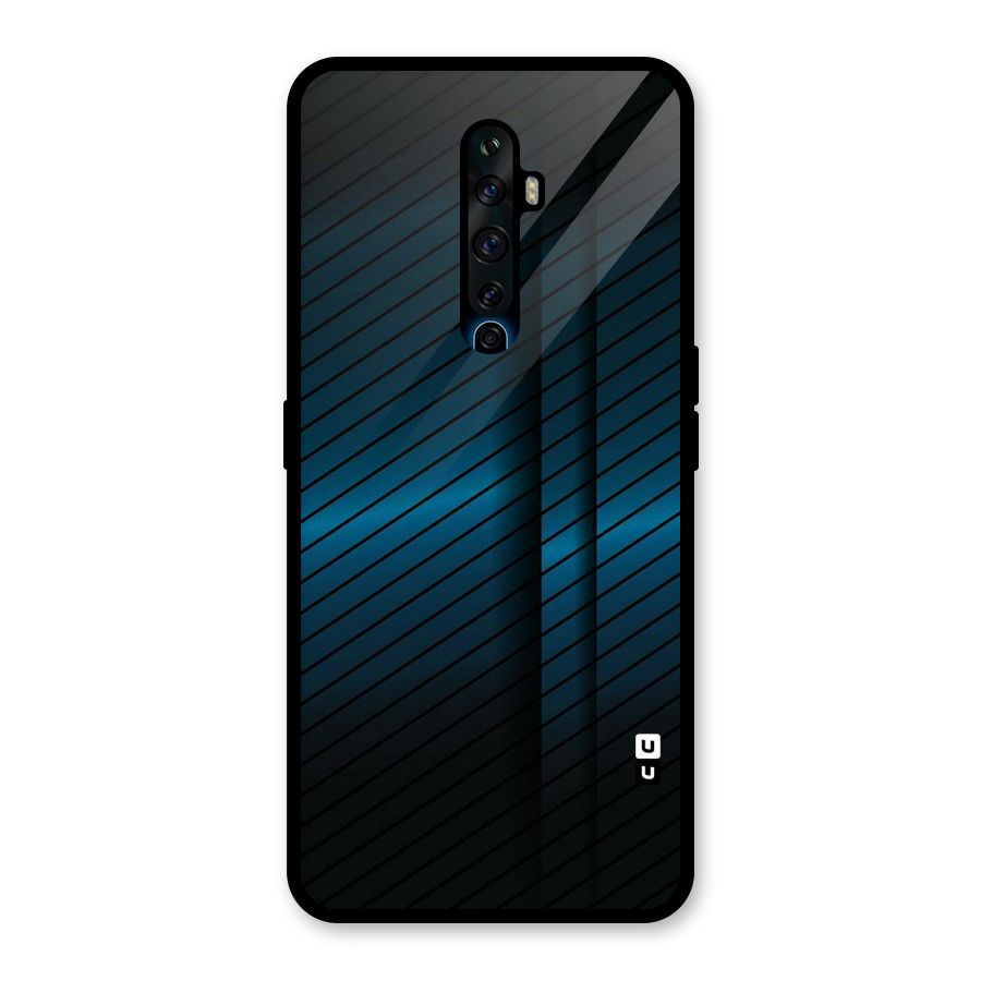 Royal Shade Blue Glass Back Case for Oppo Reno2 F