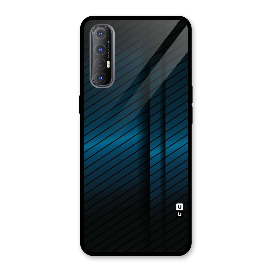 Royal Shade Blue Glass Back Case for Oppo Reno3 Pro