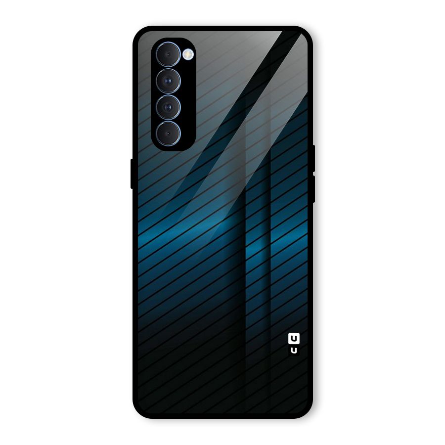 Royal Shade Blue Glass Back Case for Oppo Reno4 Pro