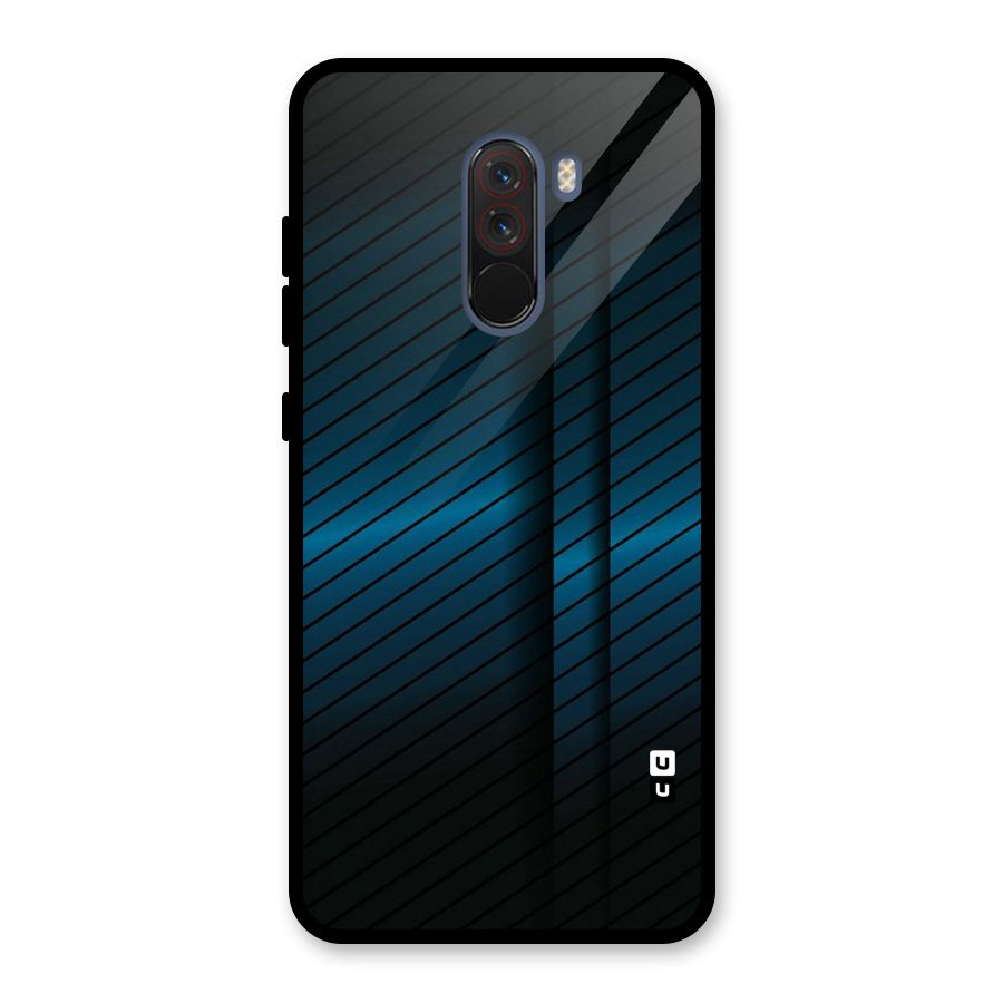 Royal Shade Blue Glass Back Case for Poco F1
