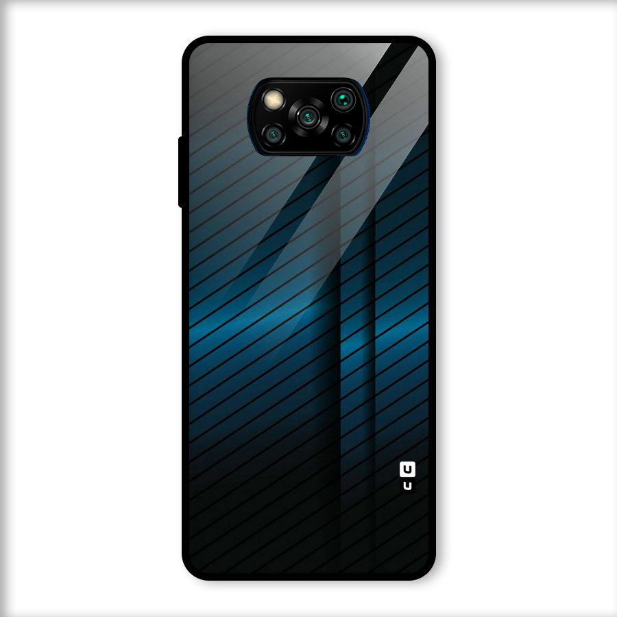Royal Shade Blue Glass Back Case for Poco X3