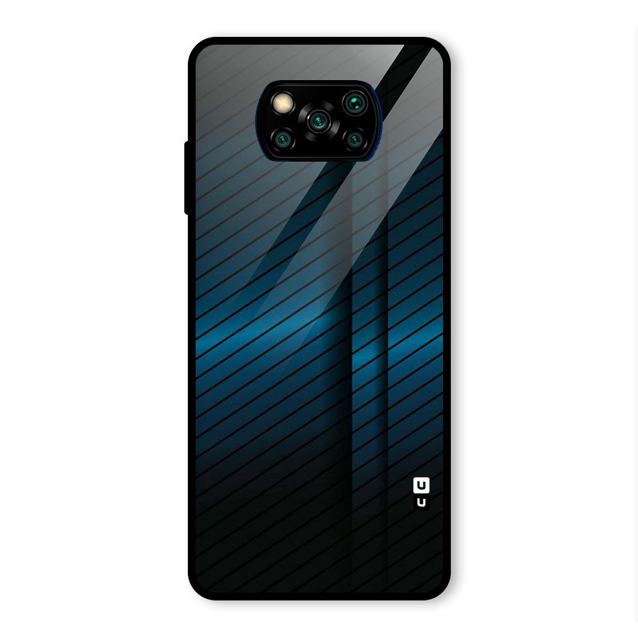 Royal Shade Blue Glass Back Case for Poco X3 Pro