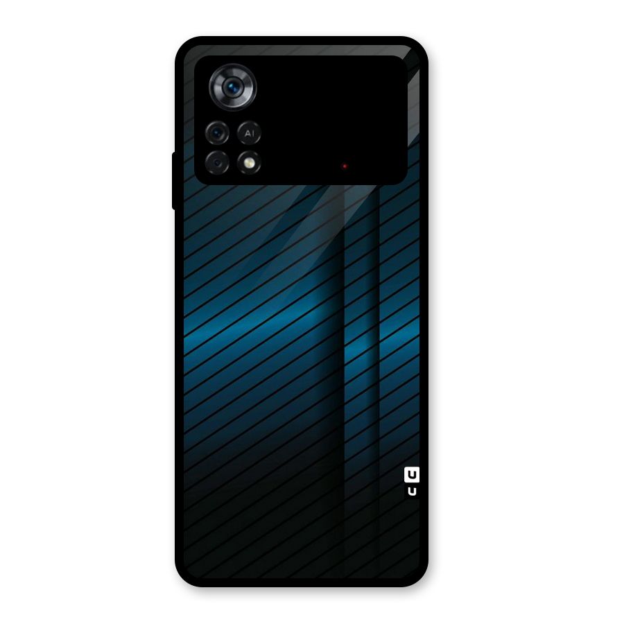 Royal Shade Blue Glass Back Case for Poco X4 Pro 5G