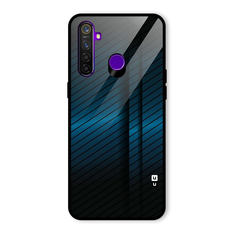 Royal Shade Blue Glass Back Case for Realme 5 Pro