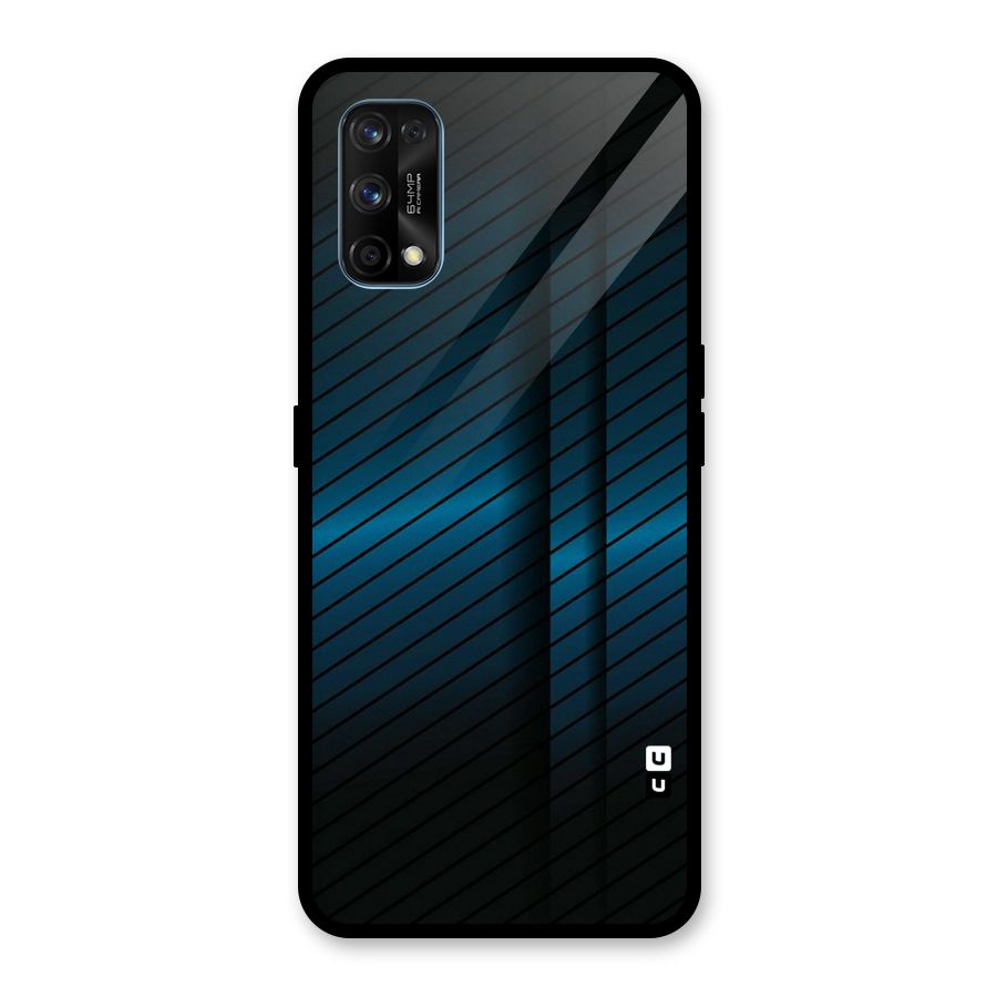 Royal Shade Blue Glass Back Case for Realme 7 Pro