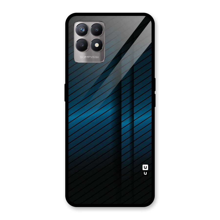 Royal Shade Blue Glass Back Case for Realme 8i